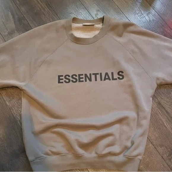 Anysize!!!!Essentials Gray and Tan Sweatshirt - Picture 2 of 4